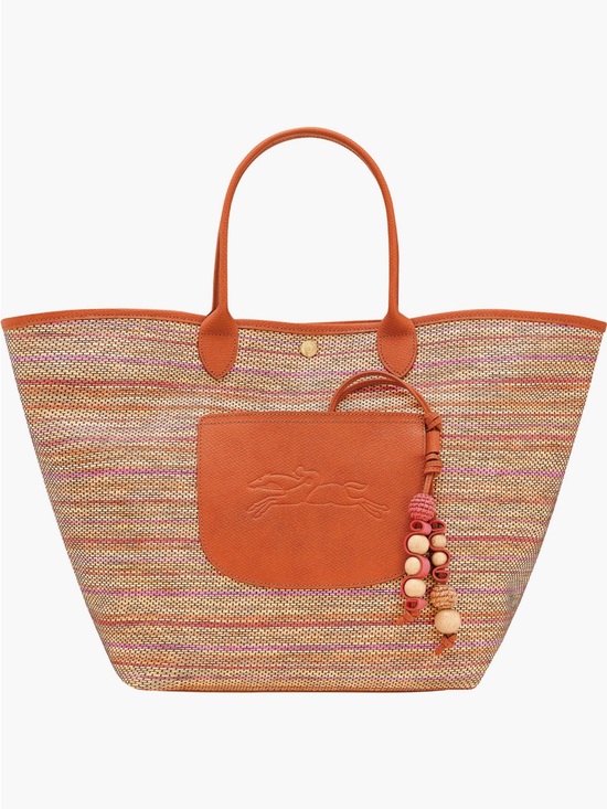 Longchamp Handbags - Longchamp Large Le Pliage Panier Rainbow Raffia Tote